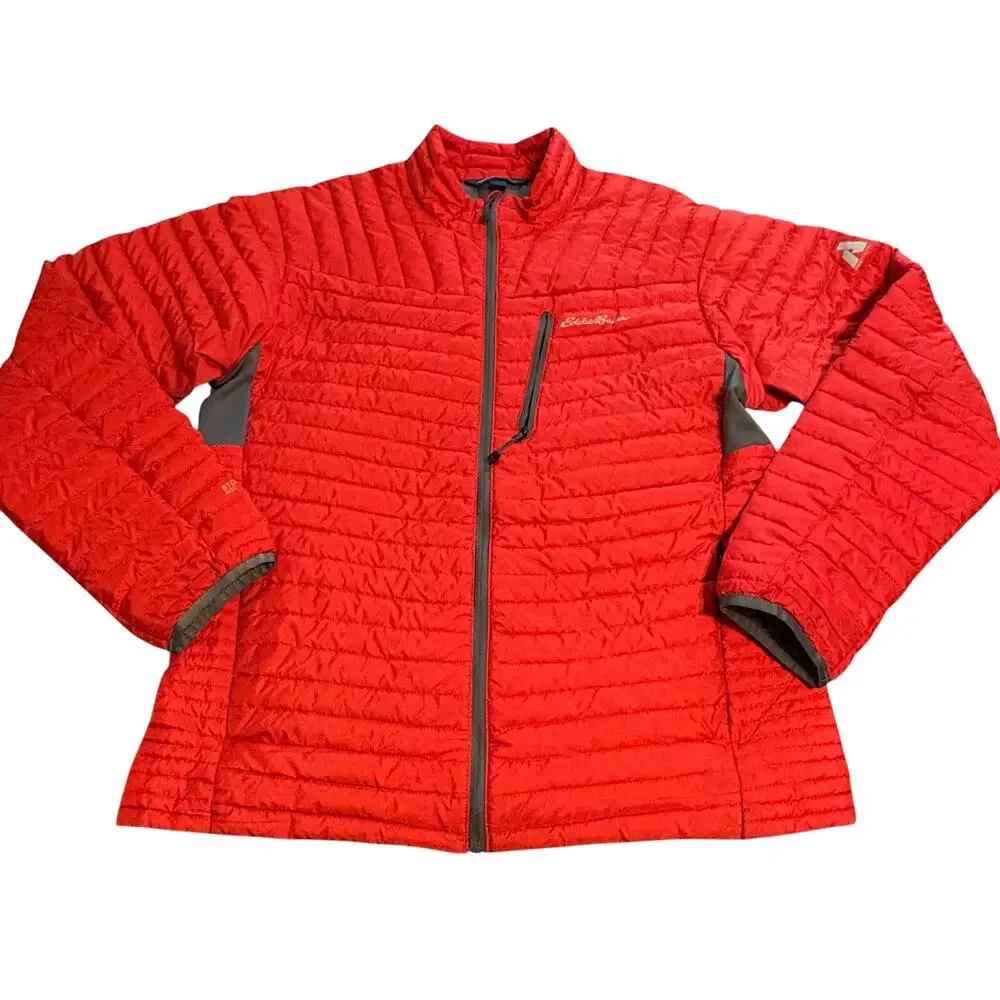 Eddie Bauer MicroTherm StormDown Jacket First Ascent Goose Down L Orange